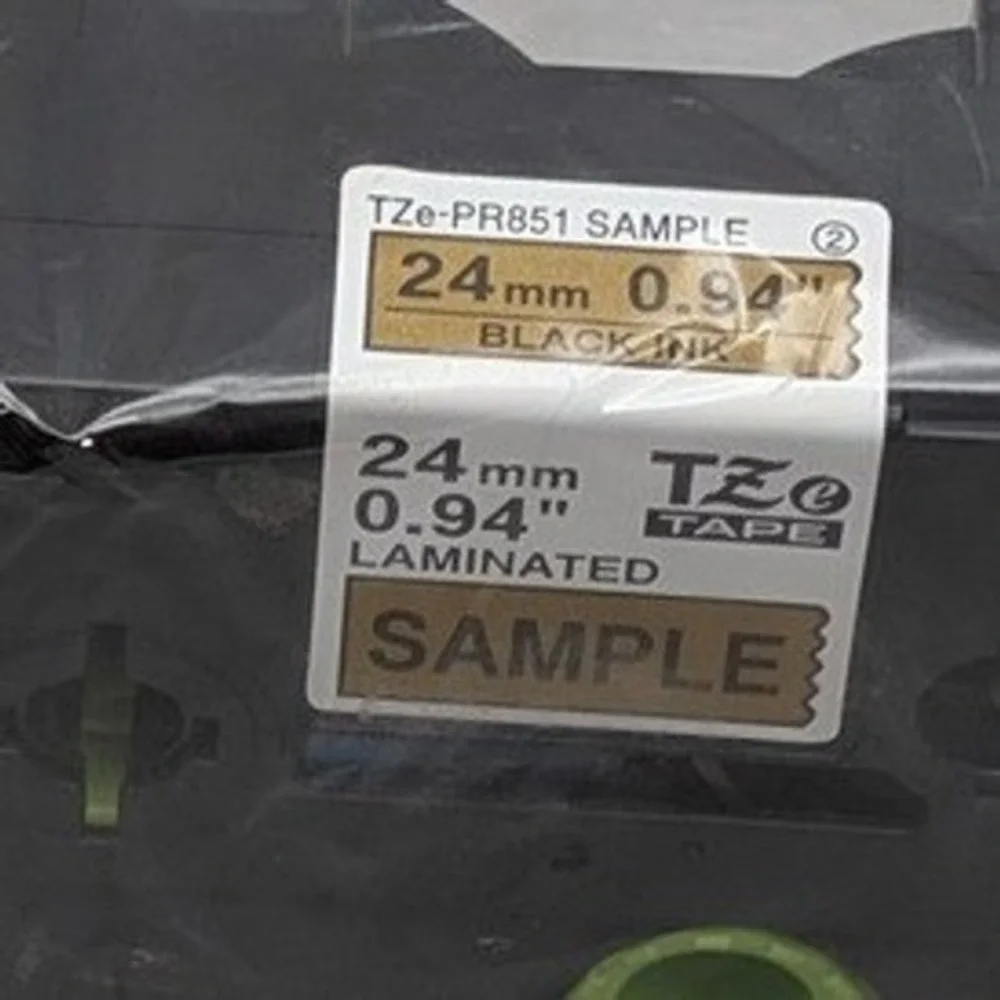 Brother P-Touch TZe Label Tape Lot 12mm Black Clear 24mm Black Gold Laminated